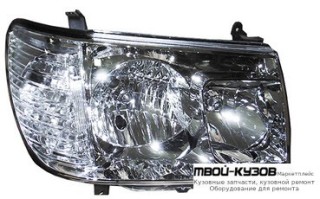 ФАРА ПРАВАЯ СТОРОНА С КОРРЕКТОР (КСЕНОН) (КИТАЙ) для Toyota LANDCRUISER 100 (1998-)