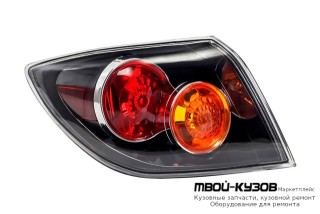 ФОНАРЬ ЗАДНИЙ ВНЕШНИЙ ЛЕВАЯ СТОРОНА (ХЭТЧБЭК) ПРОЗРАЧНЫЙ кроме (sport) (DEPO) для Mazda 3 (2004-)