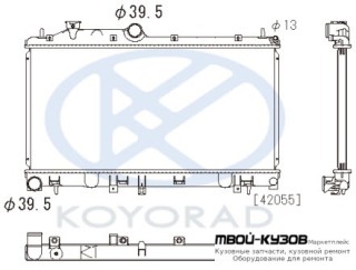 РАДИАТОР ОХЛАЖДЕНИЯ (KOYO) для Subaru FORESTER (2009-2012), Subaru IMPREZA (2007-)