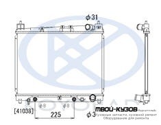РАДИАТОР ОХЛАЖДЕНИЯ AT 1.3 1.5 (KOYO) для Toyota ECHO (2000-), Toyota YARIS (1999 - 11.2002) (12.2002 - 07.2005)