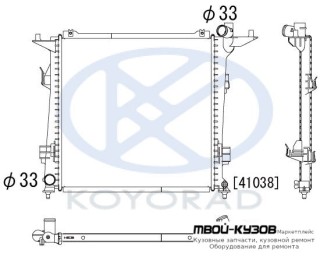 РАДИАТОР ОХЛАЖДЕНИЯ 2 (дизель) (KOYO) для KIA CEED (2007-2011)