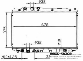 РАДИАТОР ОХЛАЖДЕНИЯ (СЕДАН) (ХЭТЧБЭК) AT для Honda CIVIC (2006-2011) СЕДАН, Honda CIVIC (2006-2011) ХЭТЧБЭК / КУПЕ