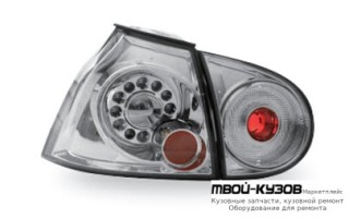 ФОНАРЬ ЗАДНИЙ ВНЕШНИЙ+ВНУТР ЛЕВАЯ + ПРАВАЯ (КОМПЛЕКТ) ТЮНИНГ ПРОЗРАЧНЫЙ С ДИОД (JUNYAN) ВНУТРИ ХРОМ для Volkswagen GOLF V (10.2003-)