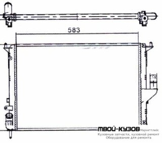 РАДИАТОР ОХЛАЖДЕНИЯ С КОНДИЦИОНЕРА для Renault DUSTER (2010-), Renault LOGAN (2005-2014), Renault SANDERO (2008-), Автоваз LADA LARGUS (2012-), Nissan ALMERA G15 (2013-)