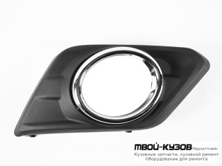 РЕШЕТКА БАМПЕРА ПЕРЕДНИЙ ПРАВАЯ СТОРОНА ОТВ П/ПРОТИВОТУМ , ХРОМ МОЛДИНГ (КИТАЙ) для Nissan X-TRAIL (2015-)