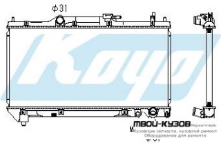 РАДИАТОР ОХЛАЖДЕНИЯ MT 2 (KOYO) для Toyota AVENSIS (10.1997 - 06.2000) (07.2000 - 2003)