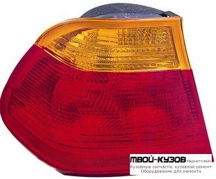 ФОНАРЬ ЗАДНИЙ ВНЕШНИЙ ЛЕВАЯ СТОРОНА (DEPO) КРАСНЫЙ-ЖЕЛТ для BMW E46 СЕДАН / УНИВЕРСАЛ (05.1998 - 08.2001) (09.2001 - 2003)