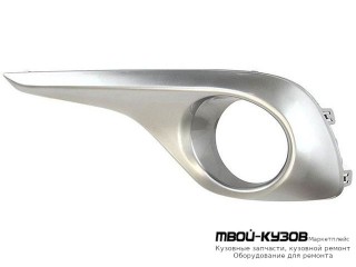 РЕШЕТКА БАМПЕРА ПЕРЕДНИЙ ЛЕВАЯ СТОРОНА П/ПРОТИВОТУМ , СЕРЫЙЕБРИСТ (ТАЙВАНЬ) для Toyota HIGHLANDER (2010-2013)