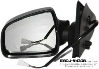 ЗЕРКАЛО ЛЕВАЯ СТОРОНА ЭЛЕКТР С ПОДОГРЕВОМ , ГРУНТ КРЫШК (CONVEX) (ТАЙВАНЬ) для Renault LOGAN / SANDERO (2014-)