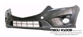 БАМПЕР ПЕРЕДНИЙ БЕЗ ОТВ ПОД ДАТЧИКИ , П/ОМЫВАТЕЛЬ ФАР (ТАЙВАНЬ) для Mazda CX5 (2012-2017)