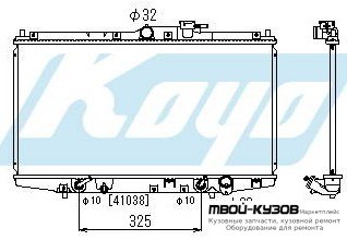 РАДИАТОР ОХЛАЖДЕНИЯ AT 1.8 2 2.3 (KOYO) для Honda ACCORD СС7 (1993-1996) CE (1996-1998) CG7 (10.1998 - 02.2003) ЕВРОПА