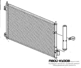 ACCORD {НЕ ДЛЯ ЕВРОПЫ (+CROSSTOUR 10-)} КОНДЕНСАТОР КОНДИЦИОНЕРА для Honda ACCORD (2008-2012) ЕВРОПА, Honda ACCORD CROSSTOUR (2010-)