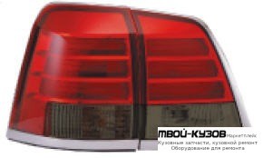 ФОНАРЬ ЗАДНИЙ ВНЕШНИЙ+ВНУТР ЛЕВАЯ + ПРАВАЯ (КОМПЛЕКТ) ТЮНИНГ С ДИОД (EAGLE EYES) ВНУТРИ КРАСНЫЙ-ТОНИР для Toyota LANDCRUISER 200 (2008-2011)