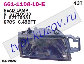 tempra фара левая 661-1108L-LD-E