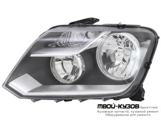 ФАРА ЛЕВАЯ СТОРОНА С КОРРЕКТОР ВНУТРИ (DEPO) ЧЁРНЫЙ для Volkswagen AMAROK (2010-)