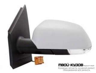 ЗЕРКАЛО ЛЕВАЯ СТОРОНА ЭЛЕКТР С ПОДОГРЕВОМ С УКАЗАТЕЛЬ ПОВОРОТА (ASPHERICAL) ГРУНТ (ТАЙВАНЬ) для Volkswagen POLO (08.2001 - 2009)