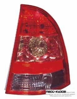 ФОНАРЬ ЗАДНИЙ ВНЕШНИЙ ЛЕВАЯ СТОРОНА (УНИВЕРСАЛ) (DEPO) для Toyota COROLLA DE120 / ZE120 (2002-) СЕДАН / УНИВЕРСАЛ