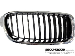РЕШЕТКА РАДИАТОРА ЛЕВАЯ СТОРОНА ХРОМ-ЧЁРНЫЙ (КИТАЙ) для BMW F30 3 series (2012-)