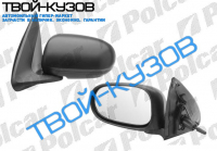 ALMERA 03.00- ЗЕРКАЛО ЛЕВОЕ (механич.,черн.кр.,стекло асфера)