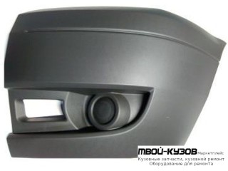 БАМПЕР ПЕРЕДНИЙ ЛЕВАЯ СТОРОНА БЕЗ ОТВЕРСТИЙ ПОД ПРОТИВОТУМАННЫЕ ФАРЫ (Тайвань) для Ford TRANSIT (2006-)