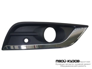 РЕШЕТКА БАМПЕРА ПЕРЕДНИЙ ПРАВАЯ СТОРОНА С ХРОМ МОЛДИНГ (ТАЙВАНЬ) для Renault KOLEOS (2016-)