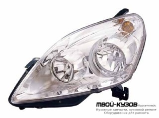 ФАРА ЛЕВАЯ СТОРОНА С КОРРЕКТОР ВНУТРИ (DEPO) ХРОМ для Opel ZAFIRA (07.2004-)