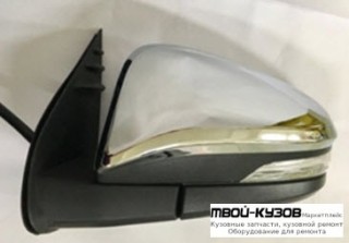ЗЕРКАЛО ЛЕВАЯ СТОРОНА ЭЛЕКТР С УКАЗАТЕЛЬ ПОВОРОТА (CONVEX) ХРОМ (ТАЙВАНЬ) для Toyota HILUX (2015-)