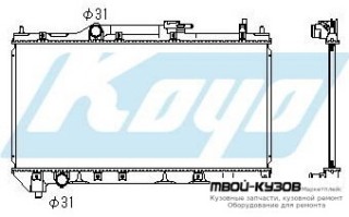 РАДИАТОР ОХЛАЖДЕНИЯ MT 1.6 1.8 для Toyota AVENSIS (10.1997 - 06.2000) (07.2000 - 2003)