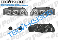 PASSAT 96-00 ФАРЫ ТЮНИНГ АНГЕЛЬСКИЕ ГЛАЗКИ+ЛИНЗА ПРОЗРАЧНЫЕ ХРОМ