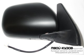 ЗЕРКАЛО ПРАВАЯ СТОРОНА ЭЛЕКТР БЕЗ ПОДОГРЕВОМ , АВТОСКЛАДЫВ (CONVEX) ЧЁРНЫЙ (ТАЙВАНЬ) для Toyota LANDCRUISER PRADO 120 (09.2002-)