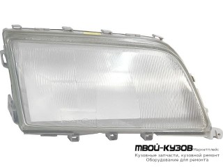 СТЕКЛО ФАРЫ ПРАВАЯ СТОРОНА С РАМК (DEPO) для Mercedes W202 (06.1993 - 06.2000)