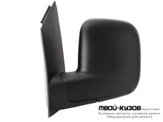 ЗЕРКАЛО ЛЕВАЯ СТОРОНА МЕХАН С ТРОСИК (ASPHERICAL) (ТАЙВАНЬ) для Volkswagen CADDY (2004-2009)