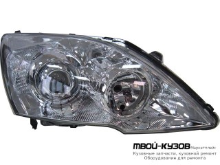 ФАРА ПРАВАЯ СТОРОНА +/- КОРРЕКТОР ЛИНЗОВАННАЯ ВНУТРИ ХРОМ (КИТАЙ) для Honda CRV (2006-2011)