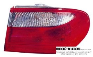 ФОНАРЬ ЗАДНИЙ ВНЕШНИЙ ПРАВАЯ СТОРОНА (DEPO) КРАСНЫЙ-БЕЛ для Mercedes W210 (08.1995 - 08.1999) (09.1999 - 06.2002)