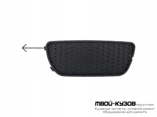 РЕШЕТКА БАМПЕРА ПЕРЕДНИЙ ЛЕВАЯ СТОРОНА БЕЗ ОТВЕРСТИЙ ПОД ПРОТИВОТУМАННЫЕ ФАРЫ (АРГЕНТИНА) для Fiat ALBEA / PALIO (2005-)