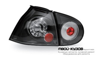 ФОНАРЬ ЗАДНИЙ ВНЕШНИЙ+ВНУТР ЛЕВАЯ + ПРАВАЯ (КОМПЛЕКТ) ТЮНИНГ ПРОЗРАЧНЫЙ С ДИОД (JUNYAN) ВНУТРИ ЧЁРНЫЙ для Volkswagen GOLF V (10.2003-)