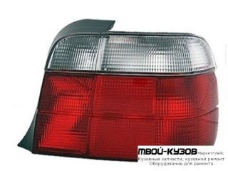 ФОНАРЬ ЗАДНИЙ ВНЕШНИЙ ПРАВАЯ СТОРОНА (compact) (DEPO) КРАСНЫЙ-БЕЛ для BMW E36 (12.1990 - 01.2000)