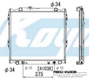 РАДИАТОР ОХЛАЖДЕНИЯ AT 3.4 для Toyota LANDCRUISER PRADO 90 (04.1996 - 09.2002), Toyota 4 RUNNER (1996-1998) (1999-)