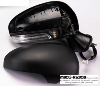 ЗЕРКАЛО ПРАВАЯ СТОРОНА ЭЛЕКТР С ПОДОГРЕВОМ , УКАЗАТЕЛЬ ПОВОРОТА , 7 КОНТ (CONVEX) ГРУНТ (ТАЙВАНЬ) для Toyota AVENSIS (2008-)