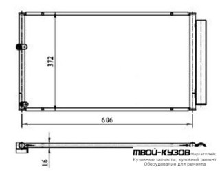 PRIUS КОНДЕНСАТОР КОНДИЦИОНЕРА для Toyota PRIUS (08.2003-)