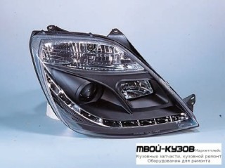 ФАРА ЛЕВАЯ + ПРАВАЯ (КОМПЛЕКТ) ТЮНИНГ ЛИНЗОВАННАЯ (DEVIL EYES) (SONAR) ВНУТРИ ЧЁРНЫЙ для Ford FIESTA (2002-2005), Ford FIESTA (2006-2007)