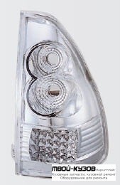 ФОНАРЬ ЗАДНИЙ ВНЕШНИЙ ЛЕВАЯ + ПРАВАЯ (КОМПЛЕКТ) ТЮНИНГ С ДИОД ПРОЗРАЧНЫЙ (SONAR) ВНУТРИ ХРОМ для Toyota LANDCRUISER PRADO 120 (09.2002-)