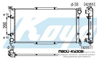 РАДИАТОР ОХЛАЖДЕНИЯ AT 1.8 2 2.2 (KOYO) для Subaru LEGACY (01.1995-)