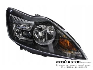 ФАРА ПРАВАЯ СТОРОНА С КОРРЕКТОР ВНУТРИ (TYC) ЧЁРНЫЙ-ХРОМ для Ford FOCUS (2008-2010)