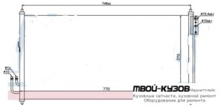 MURANO КОНДЕНСАТОР КОНДИЦИОНЕРА для Nissan MURANO (2004-2007)