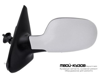 ЗЕРКАЛО ЛЕВАЯ СТОРОНА МЕХАН С ТРОСИК (ASPHERICAL) ГРУНТ (ТАЙВАНЬ) для Renault MEGANE (07.1999 - 02.2003)