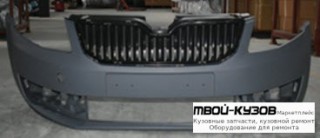 БАМПЕР ПЕРЕДНИЙ С РЕШЕТК РАДИАТ (КИТАЙ) для Skoda OCTAVIA (2013-2017)