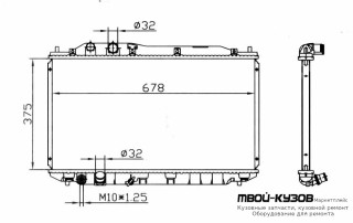 РАДИАТОР ОХЛАЖДЕНИЯ (СЕДАН) (ХЭТЧБЭК) MT для Honda CIVIC (2006-2011) СЕДАН, Honda CIVIC (2006-2011) ХЭТЧБЭК / КУПЕ