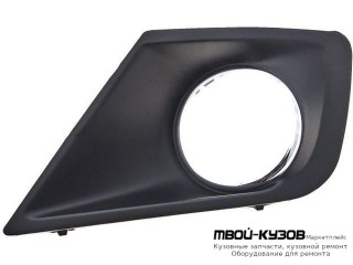 РЕШЕТКА БАМПЕРА ПЕРЕДНИЙ ЛЕВАЯ СТОРОНА С ОТВЕРСТИЯМИ ПОД ПРОТИВОТУМАННЫЕ ФАРЫ (DEPO) для Peugeot 207 (2005-)