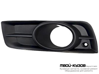 РЕШЕТКА БАМПЕРА ПЕРЕДНИЙ ЛЕВАЯ СТОРОНА С ОТВЕРСТИЯМИ ПОД ПРОТИВОТУМАННЫЕ ФАРЫ ЧЁРНЫЙ (КИТАЙ) для Chevrolet CRUZE (2009-)